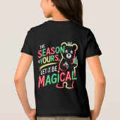 Neon Magical Christmas Bear Boys Fun Kids’ Winter トライブレンドTシャツ (裏面)