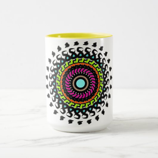 Neon Mandala Cup マグカップ (中央)