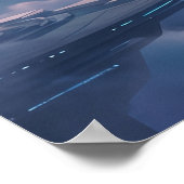 Neon Manta Ray Sky Ocean ポスター (角)