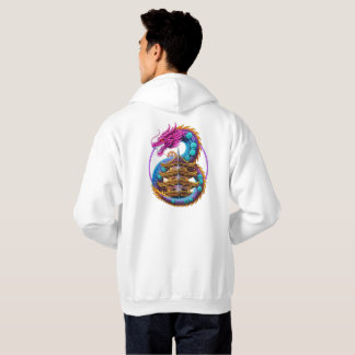 Neon Mechanical Dragon Pagoda Emblem Art パーカ