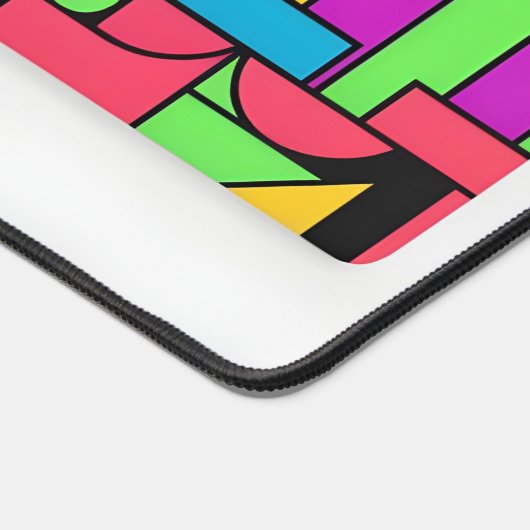 Neon Memphis Geometry デスクマット (コーナー)