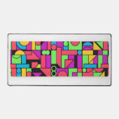 Neon Memphis Geometry デスクマット (正面)
