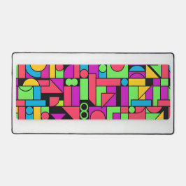 Neon Memphis Geometry デスクマット