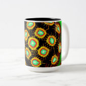 Neon Microburst Pattern Mug ツートーンマグカップ (正面右)