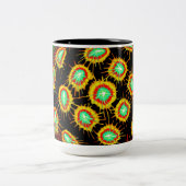 Neon Microburst Pattern Mug ツートーンマグカップ (中央)