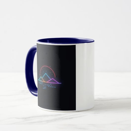 Neon Minimal Winter Aesthetic Design マグカップ (正面左)