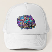 Neon Mom & Son Streetwear: Graphic Hat キャップ (正面)