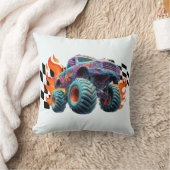 Neon Monster Truck Blaze クッション (ブランケット)