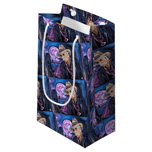 Neon Moon Painting by Alfred Fox スモールペーパーバッグ (正面アングル)