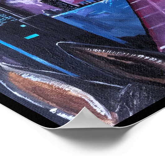 Neon Moon Painting by Alfred Fox ポスター (角)