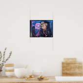 Neon Moon Painting by Alfred Fox ポスター (キッチン)