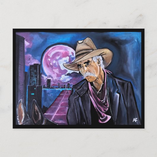 Neon Moon Painting by Alfred Fox ポストカード (正面)