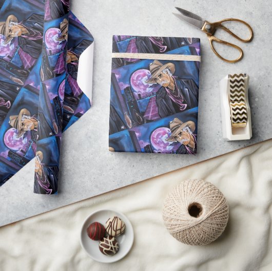 Neon Moon Painting by Alfred Fox ラッピングペーパー (クラフト)