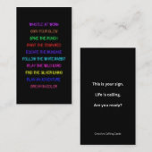 Neon Motivational Pass Along Card コーリングカード (正面/裏面)