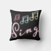 Neon Music Notesを歌う クッション (裏面)