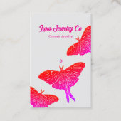 Neon Mystical Luna Moth Jewelry Pin Business Card  名刺 (正面)