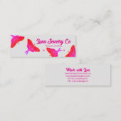 Neon Mystical Luna Moth Jewelry Stud Business Card スキニー名刺 (正面/裏面)
