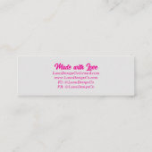 Neon Mystical Luna Moth Jewelry Stud Business Card スキニー名刺 (裏面)