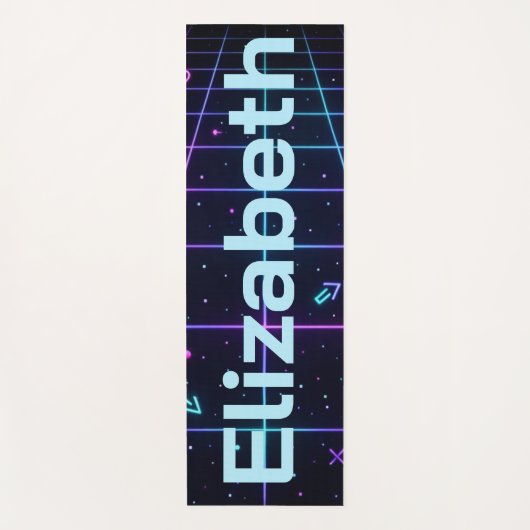 Neon Name Retro 80s  ヨガマット (正面)