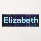 Neon Name Retro 80s  ヨガマット (正面(横))