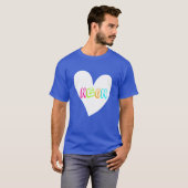 Neon Neon Heart WHT Tシャツ (正面フル)