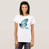 Neon Nightfaires - Glow-in-the-Dark Butterfly Art Tシャツ (正面フル)