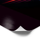 Neon Nights Miami Black Snake Illustration ポスター (コーナー)