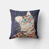 Neon Noir Bengal Cat クッション (裏面)