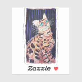 Neon Noir Bengal Cat シール