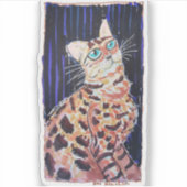 Neon Noir Bengal Cat シール (正面)