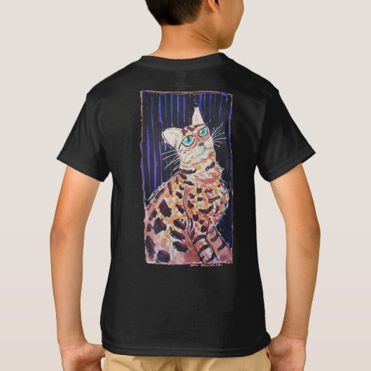Neon Noir Bengal Cat Tシャツ (裏面)