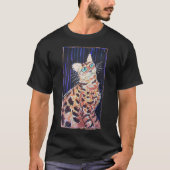 Neon Noir Bengal Cat Tシャツ (正面)