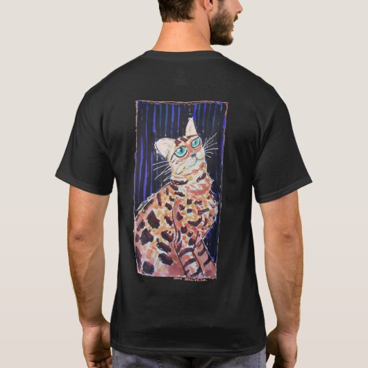 Neon Noir Bengal Cat Tシャツ (裏面)