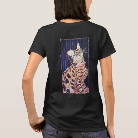 Neon Noir Bengal Cat Tシャツ (裏面)