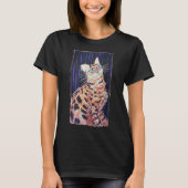 Neon Noir Bengal Cat Tシャツ (正面)