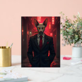 Neon Noir Sphynx Cat in Mafia Style アクリルサイン (ウェディング)