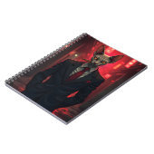 Neon Noir Sphynx Cat in Mafia Style ノートブック (左側)