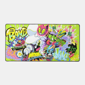 Neon Noise – Cartoon Band Mouse Pad デスクマット
