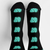 Neon Number 67 Socks, 6-7 Meme Gift, 6-7 Socks ソックス (上部)