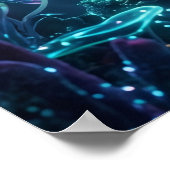 Neon Octopus Data Reef ポスター (角)