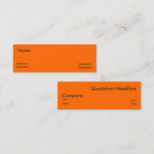 neon orange  スキニー名刺 (正面/裏面)