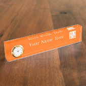 Neon orange - add logo デスクネームプレート (側面)