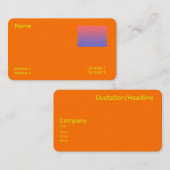  neon  orange  - add photo 名刺 (正面/裏面)