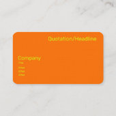  neon  orange  - add photo 名刺 (裏面)