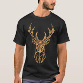Neon Orange Deer Head -  Polygon Antlers Classic T Tシャツ (正面)