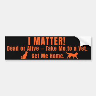 Neon Orange "I Matter" Bumper Sticker バンパーステッカー