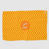 neon orange  yellow    chevron - add monogram ゴルフタオル (横)