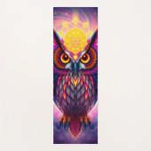 Neon Owl Portrait: Psychedelic Swirl Art ヨガマット (正面)