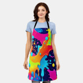 Neon Paint Explosion エプロン (着用した状態)