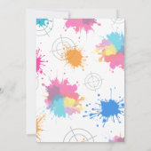 Neon Paintball Invitation - Combat Birthday Party 招待状 (裏面)